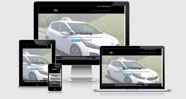 DLM Driving School website composite