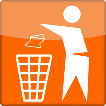 clear up your rubbish icon